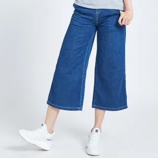 【5th STREET】女裝 牛仔褲 寬褲 深藍(911664)