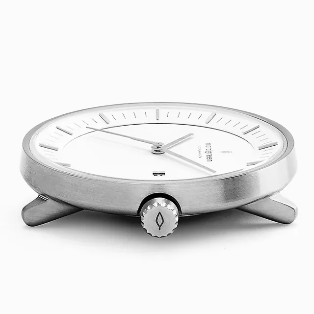 【Nordgreen】ND手錶 哲學家 Philosopher  40mm 月光銀殼×白面 月光銀米蘭錶帶(PH40SIMESIXX)