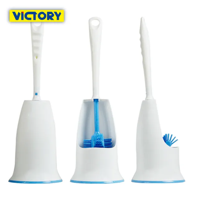 【VICTORY】橡膠軟毛多角馬桶廁刷組#1028014(2入)