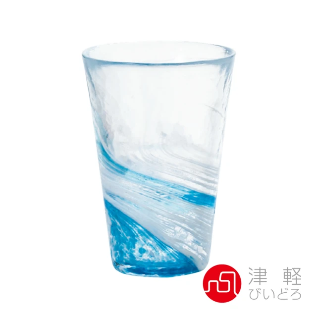【WUZ 屋子】ADERIA 日本手作漩渦玻璃飲料杯(300ml/綠/藍/紅)