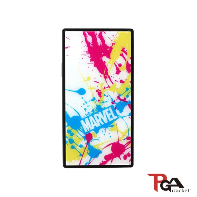 【iJacket】iPhone XS Max 6.5吋 Marvel 漫威 四角氣墊 防撞 玻璃殼(總代理商公司貨)