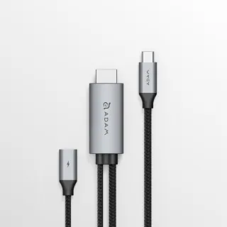 【ADAM 亞果元素】HDMI 2.0 公對公 4K 1.8M USB-C to HDMI 轉接線 CASA H180