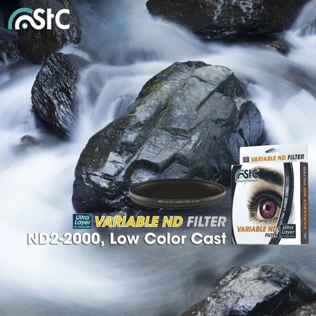 【STC】低色偏可調式VND減光鏡82mm減光鏡ND2-1024(ND濾鏡)