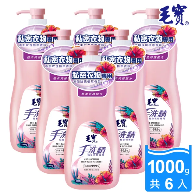 【毛寶】手洗精-貼身衣物專用(1000gX6入/箱)