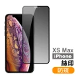 iPhone XS Max 保護貼手機滿版絲印高清防窺9H保護膜(XSMax鋼化膜 XSMax保護貼)