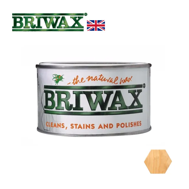 【英國Briwax】拋光上色蠟-原色 370g(BW0601000021)