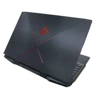 【Ezstick】HP OMEN 15-dc0092TX 15-dc0113TX 黑色立體紋機身貼(含上蓋貼、鍵盤週圍貼)
