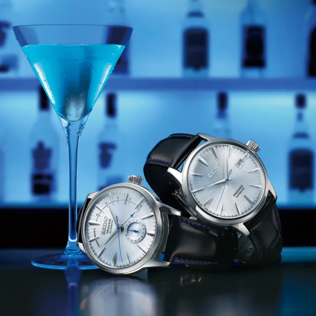 【SEIKO 精工】Presage Cocktail 調酒師動力儲存顯示機械錶 送行動電源(4R57-00E0B  SSA343J1)