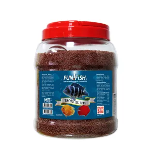 【FUN FISH 養魚趣】觀賞性熱帶魚揚色飼料 小粒1.1kg(適合一般中大型熱帶魚食用)