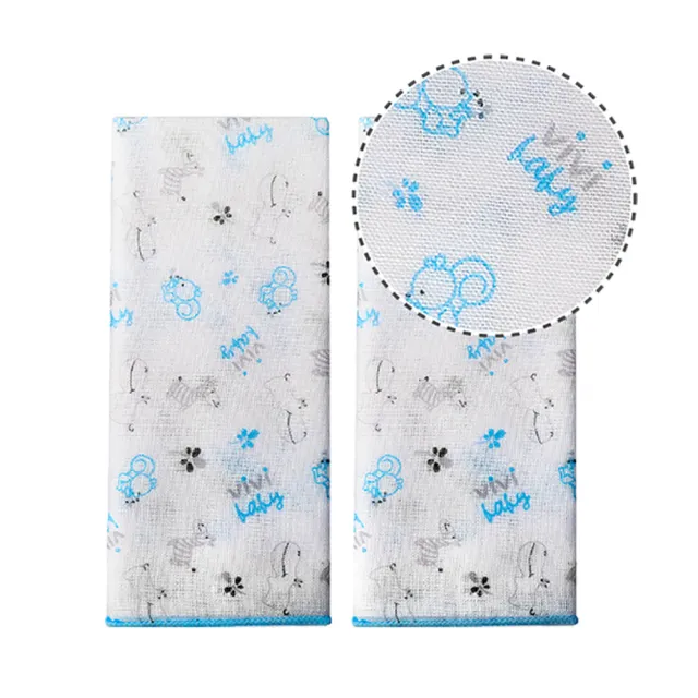 【VIVIBABY】MIT精梳棉紗布 精梳棉超柔紗布手帕 高密度紗布巾 餵奶巾 手帕(動物樂園9入 藍/粉)