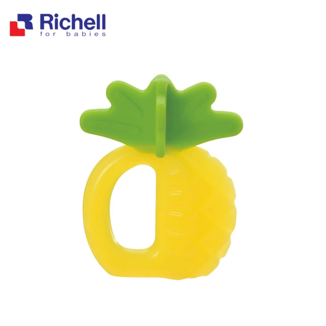 【Richell 利其爾】寶寶咬咬系列固齒器 - 鳳梨(附盒)