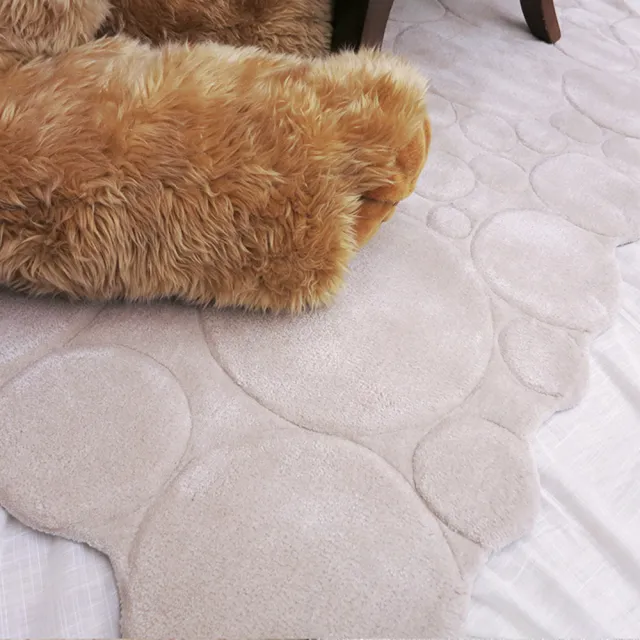 【山德力】ESPRIT 地毯 沫影 170X240CM(不規則 白色 客廳 書房  起居室 生活美學)
