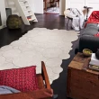 【山德力】ESPRIT 地毯 沫影 170X240CM(不規則 白色 客廳 書房  起居室 生活美學)