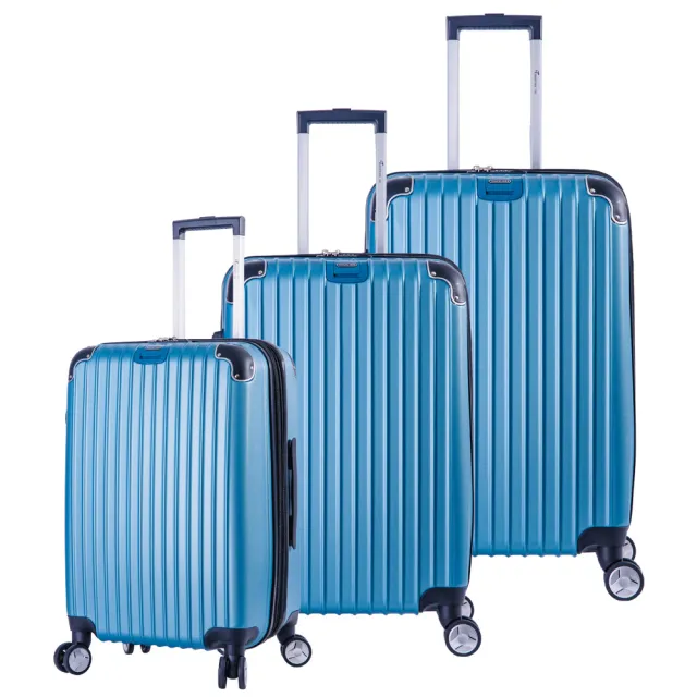 【DF Travel】升級版多彩記憶玩色硬殼可加大閃耀鑽石紋行李箱三件組-共8色