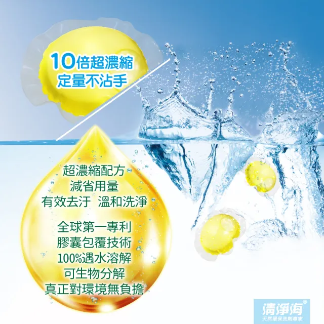 【清淨海】超級檸檬環保濃縮洗衣膠囊/洗衣球(8顆)