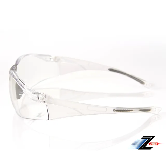 【Z-POLS】帥氣有型質感透明防飛沫抗紫外線防風防疫眼鏡(診所最愛 密合度佳防飛沫)
