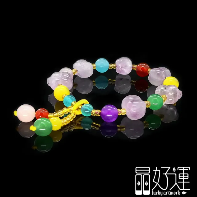【晶好運】文思泉湧10mm薰衣草紫水晶福氣豬手珠(BB-40/現貨)