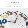 【KINYO】立體彩色北歐掛鐘 Wall Clock(CL-201)