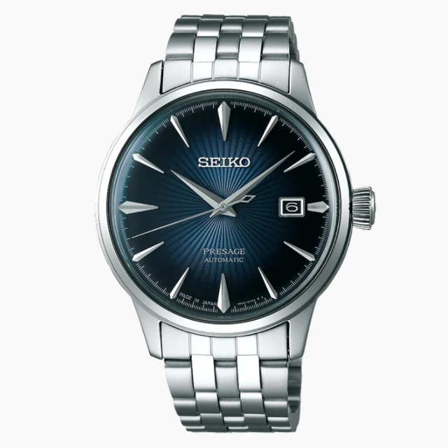 SEIKO 精工 Presage 調酒師商務耀眼機械腕錶-沿海藍(4R35-01T0A/SRPB41J1)