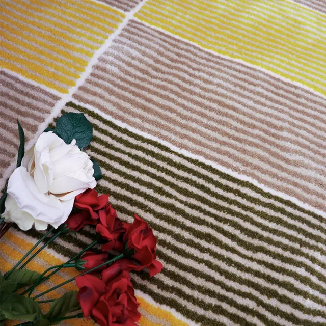 【山德力】ESPRIT 地毯 夢琦170X240CM(方格 黃綠 客廳 書房  起居室 生活美學)
