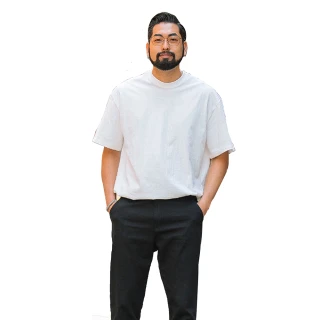 【男人幫】大尺碼純棉高磅數厚款素色T恤(T0001)