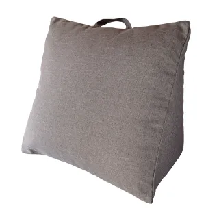 【宜欣居傢飾】仿麻三角大靠墊-淺褐58*58*28cm(多功能紓壓美腿/床頭靠枕/腰靠枕/抬腿枕/台灣製MIT*YX10509)