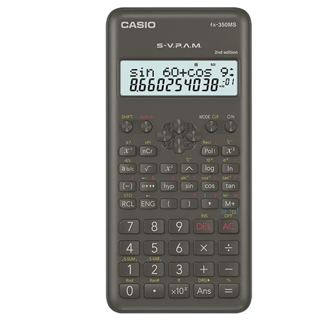 【CASIO 卡西歐】12位數工程用計算機(FX-350MS-2)