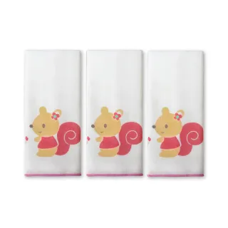 【VIVIBABY】小松鼠精梳棉超柔紗布手帕/高密度紗布巾餵奶巾洗澡巾(9入)