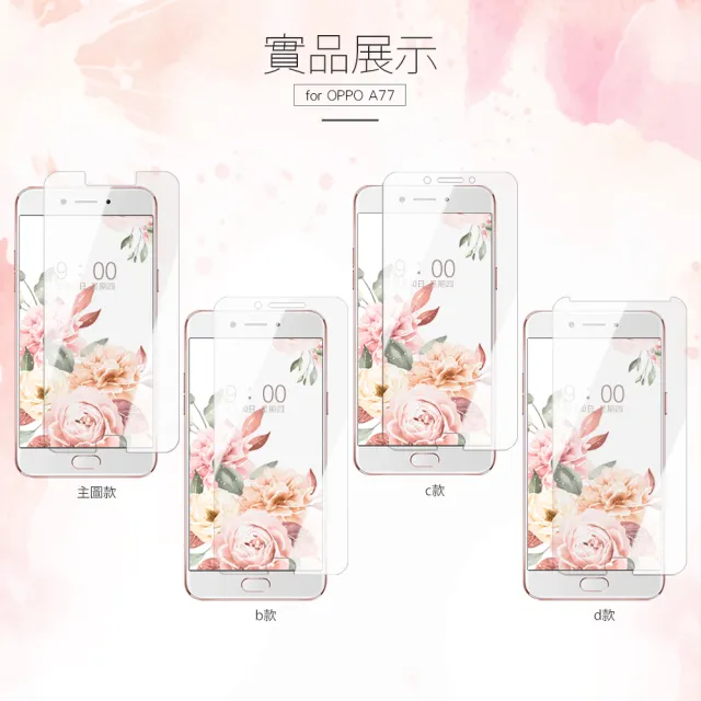 OPPO a77 透明高清非滿版9H鋼化膜手機保護貼(3入 OPPO A77保護貼 A77鋼化膜)