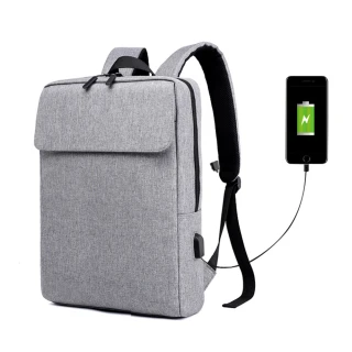 【Osun】男士大容量USB充電防潑水電腦包書包商務後背包(顏色任選/CE284)
