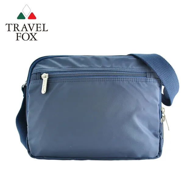 【TRAVEL FOX 旅狐】撞色雙層隨身斜背包/側背包/男包/女包/包包 父親節送禮 (TB605-47 藍色)