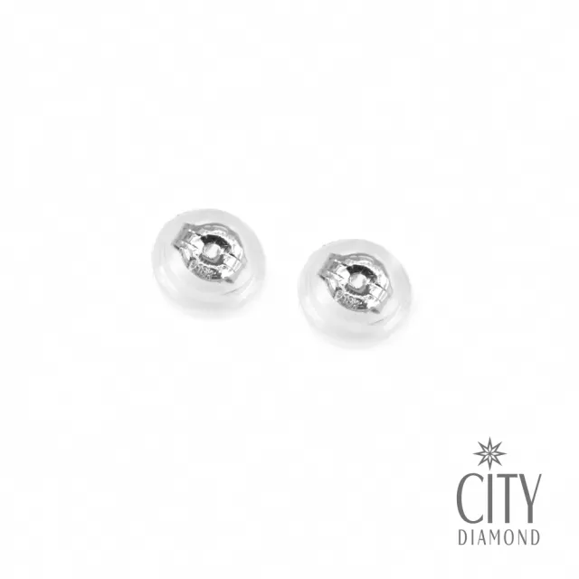 【City Diamond 引雅】18K 矽膠K金 耳扣 一對 -三色任選(浮光流影系列)
