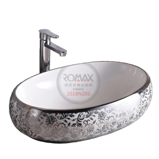 【洗樂適衛浴】ROMAX鑲花檯上盆、碗公盆、立體盆(RD101)