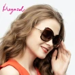 【MEGASOL】UV400防眩偏光太陽眼鏡時尚女仕大框矩方框墨鏡(精緻魅力魔球杖鏡架1850-6色選)