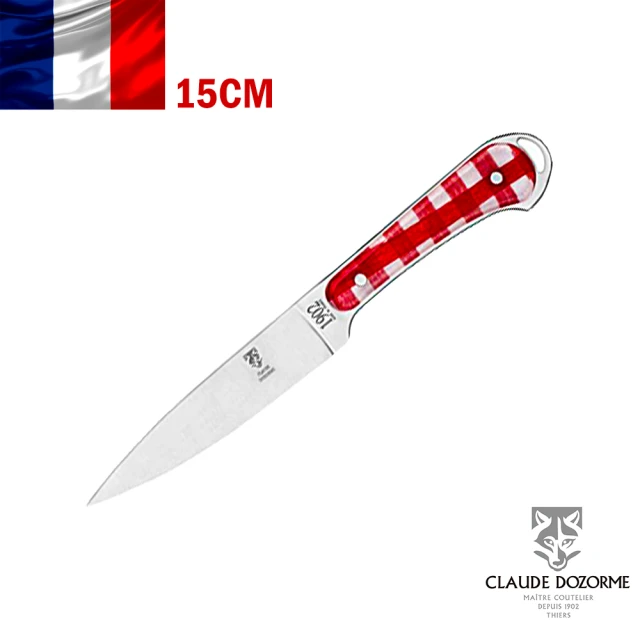 【Claude Dozorme】Vichy紅方格織布系列-切刀/雕刻刀(15公分)