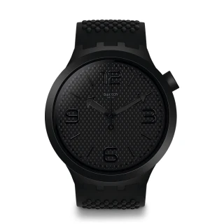 【SWATCH】Big Bold 系列手錶 BBBLACK 暗夜黑 男錶 女錶 瑞士錶 錶(47mm)