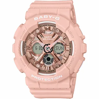【CASIO 卡西歐】BABY-G 人氣手錶/粉紅(BA-130-4A)