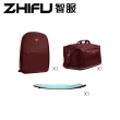 【ZHIFU 智服】筆電後背包+拼接旅行包三件組-咖啡色(後背包 旅行包 拼接包)