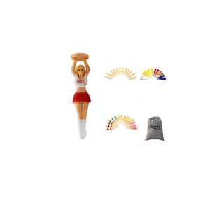 【Posma GTS001】4款特色球釘套組 包括啦啦隊美女球釘 比基尼 裸女 單腳美女球釘 精美絨面束口禮品袋