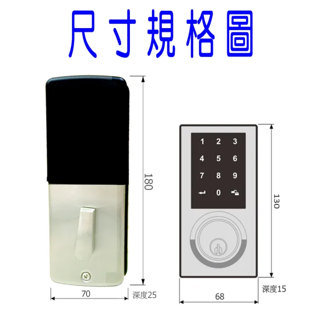 【EZSET東隆】PL2S0S10-RF三合一觸控+卡片感應電子密碼輔助鎖(電子密碼鎖/電子鎖/補助鎖 感應卡 觸控面板)