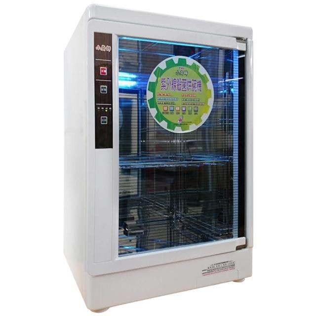  小廚師 TF-900 烘碗機，臺灣原廠製造，適合13人以上大家庭使用。桌上型設計，免安裝操作簡單，搭載烘乾、紫外線抑菌及防蟑功能，徹底消毒餐具。110V電壓，保固1年，讓廚房衛生更安心。 