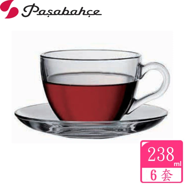 【Pasabahce】經典咖啡杯盤(六套組)