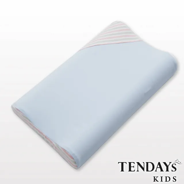 【TENDAYS】有機棉可水洗透氣兒童枕(和風藍 5-8歲 可水洗記憶枕)