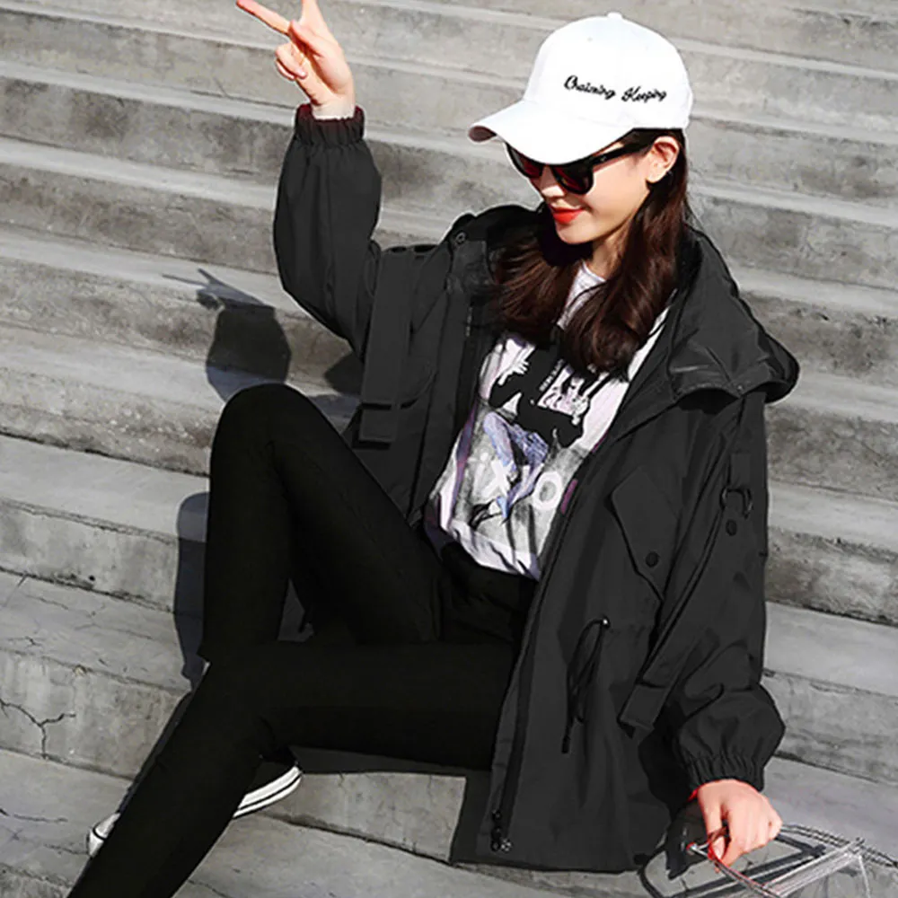 【KISSDIAMOND】韓系中長款寬鬆時尚個性風衣外套-KD-MHJ7260(百搭/時尚/街頭/4色S-XL)