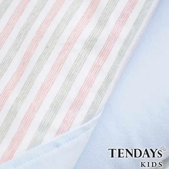 【TENDAYS】有機棉可水洗透氣嬰兒枕(和風藍 0-4歲 可水洗記憶枕)