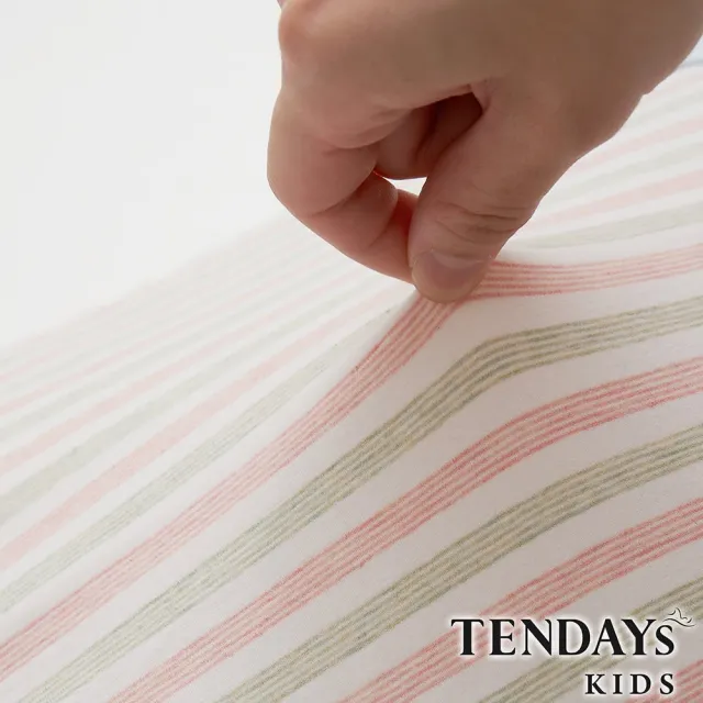 【TENDAYS】有機棉可水洗透氣嬰兒枕(和風藍 0-4歲 可水洗記憶枕)