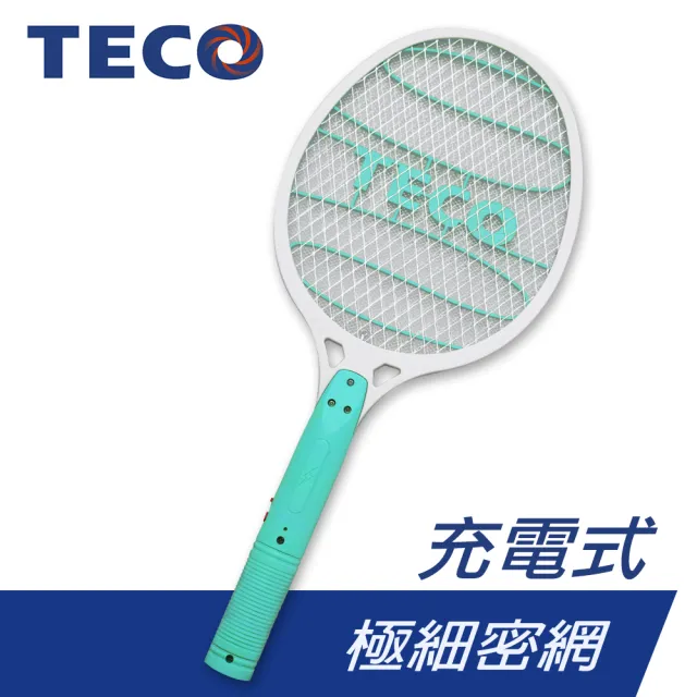 【TECO 東元】三層網 充電式電蚊拍 (小黑蚊電蚊拍 內建鉛酸充電電池 捕蚊拍 滅蚊拍)