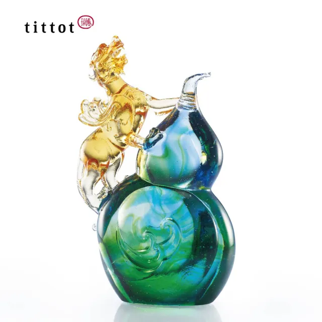 【tittot 琉園】福祿招財_吉獸_貔貅(琉璃/禮物/玻璃/水晶//貔貅/擺飾/禮贈/企業/送禮/福/祿/招/財)