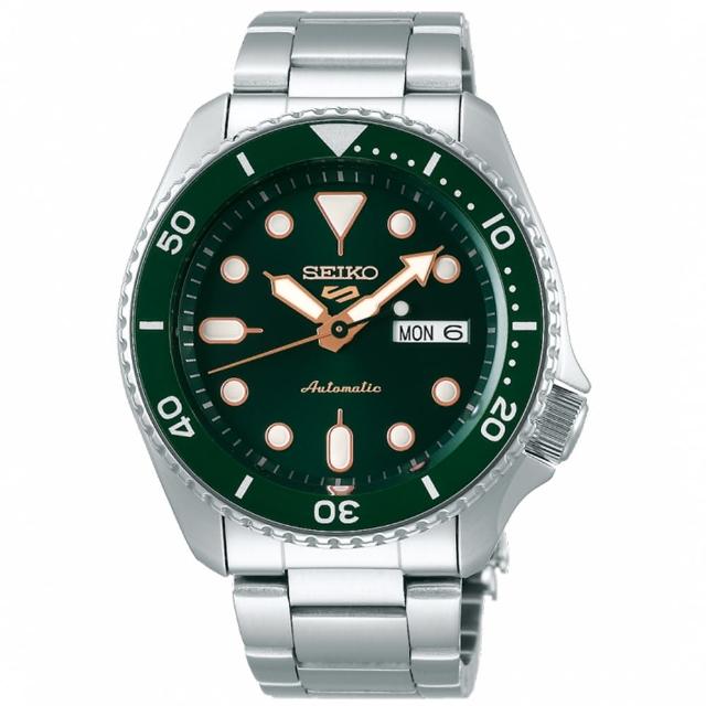 【SEIKO 精工】5 Sports系列 綻放自我機械錶-42.5mm 綠水鬼 父親節 送禮(4R36-07G0G/SRPD63K1)