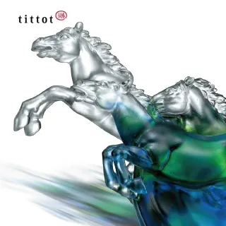 【tittot 琉園】一馬當先_升官_開運(琉璃/禮物/玻璃/水晶/藝術品/擺飾/禮贈/企業/送禮/一/馬/當/先)